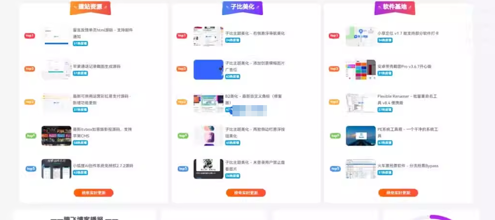 【子比主题美化】首页排名榜样式美化-清悠社区